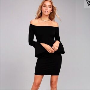 Lulus Black Off-Shoulder Dress
